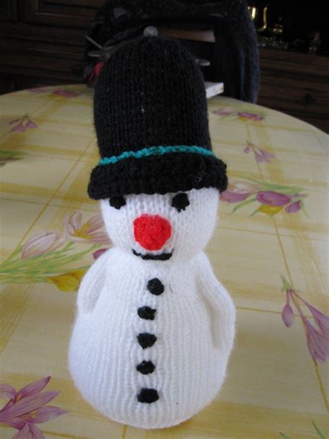 Bonhommes De Neige Au Tricot Bonhomme De Neige Tricot Tricot Et