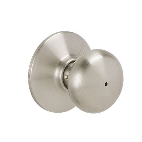 Schlage F40 Plymouth Plymouth Satin Nickel Privacy Door Knob Single Pack At