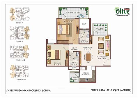 Shree Vardhman Olive Floor Plans Sohna Sector Gurgaon