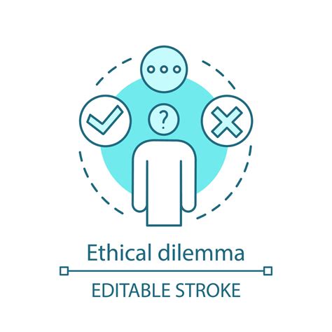 Ethical Dilemma Concept Icon Moral Issue Idea Thin Line Illustration