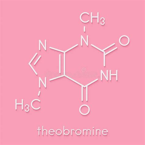 Teobromina Xantesis Mol Cula Alcaloide De Chocolate Con Chocolate