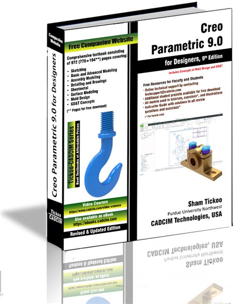 Creo Parametric 9.0 for Designers Book By Prof. Sham Tickoo and CADCIM ...