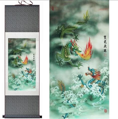 Chinese dragon painting Home Office Decoration Chinese scroll painting ...