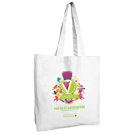 Tote Bag Avec Soufflet Personnalis En Coton Naturel G