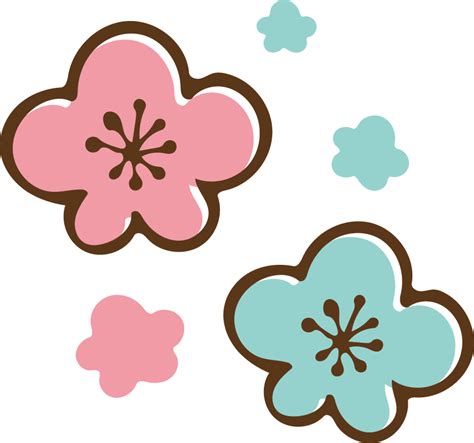 梅の花のかわいいイラスト画像素材（無料 フリー）