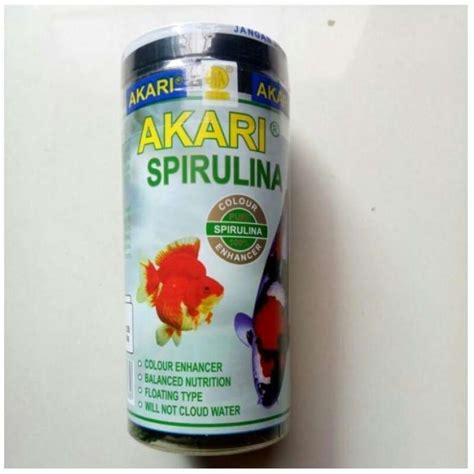 Jual Akari Spirulina Gr Pelet Pakan Makanan Ikan Koki Koi Hijau