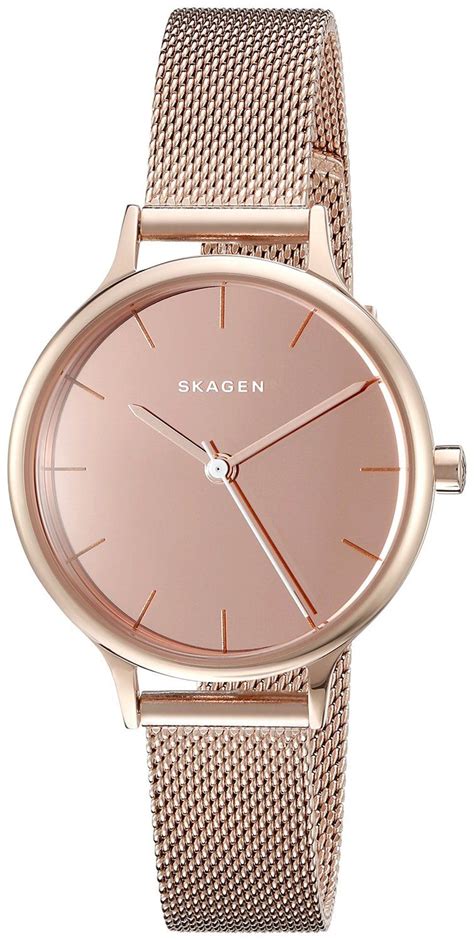 Skagen Womens Skw2413 Anita Rose Gold Mesh Watch Trendy Watches