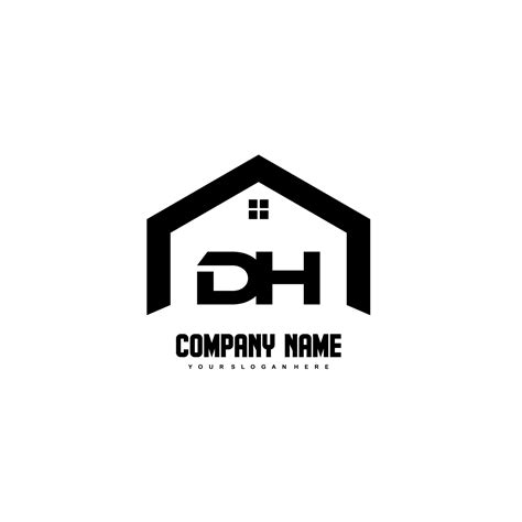 Dh Initial Letters Logo Design Vector For Construction Home Real