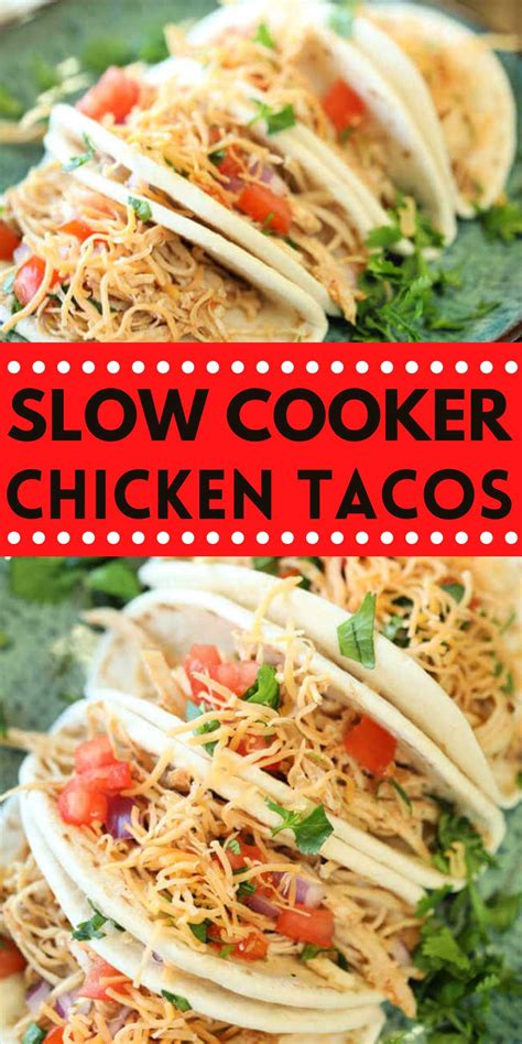 Crock Pot Shredded Chicken Tacos Shredded Chicken Tacos