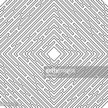 Seamless Pattern With Outline Maze. Stock Clipart | Royalty-Free ...