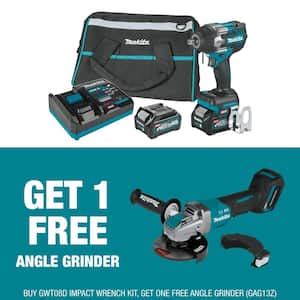 Makita 40V Max XGT Brushless Cordless 4 Speed Mid Torque 1 2 In Impact