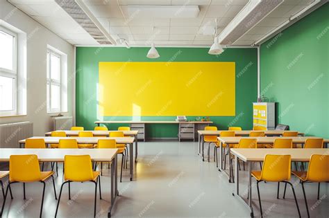 Premium AI Image | Modern school classroom