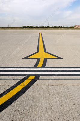 Airport apron markings - Stock Image - C037/8580 - Science Photo Library