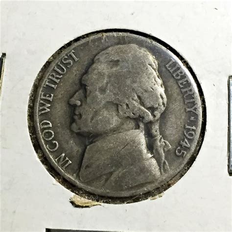 1945 P Silver Wartime Jefferson Nickel Property Room