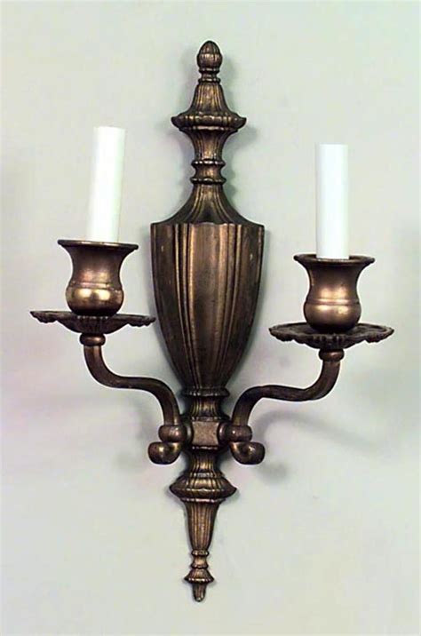 English Georgian Lighting Sconces Brass Georgian Colonial Interior Sconces Colonial Interior