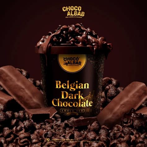 Choco Albab Belgian Dark Chocolate Tub With Almond Shopee Malaysia