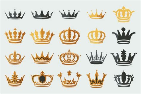 Silhouettes Crowns Set Illustration Afbeelding Door Breakingdots