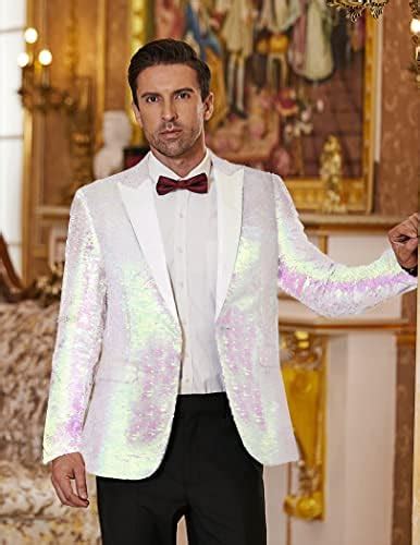 COOFANDY Men S Shiny Sequins Suit Jacket Blazer The World Is Waiting