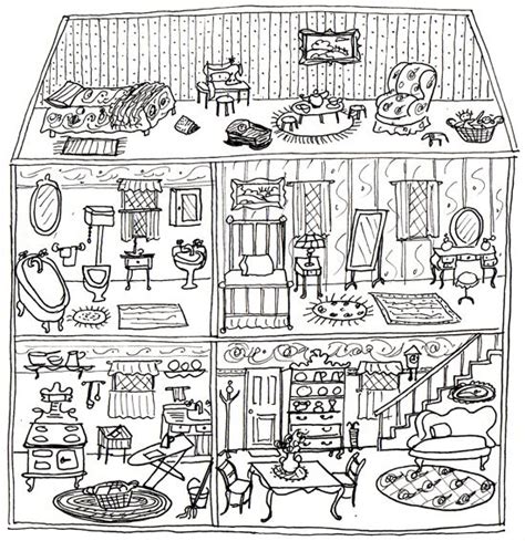 Printable Dollhouse Coloring Pages