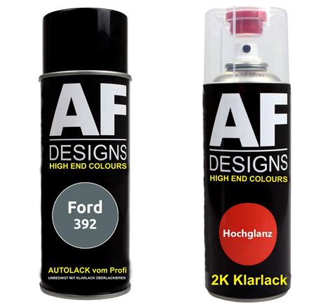 Buy Car Paint Spray Can Set For Ford 392 Bumper Green Metallic 2K Clear