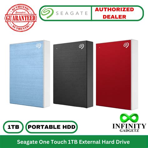 Seagate One Touch 1tb External Hard Drive Usb 30 Hdd With Free Pouch