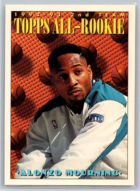 Topps Alonzo Mourning All Rookie Team Charlotte Hornets Ebay