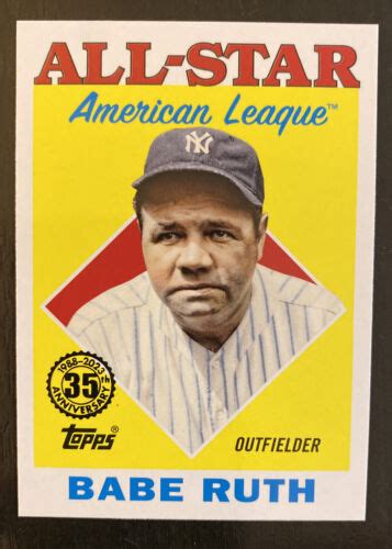 Topps Series As Babe Ruth All Star New York Yankees