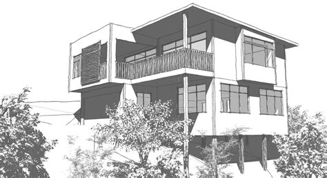 Beach House Sketch at PaintingValley.com | Explore collection of Beach ...