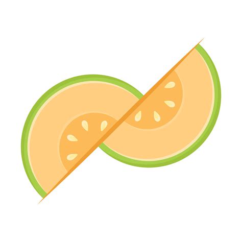 Melon logo vector. melon on white background. Half melon. 15491912 ...