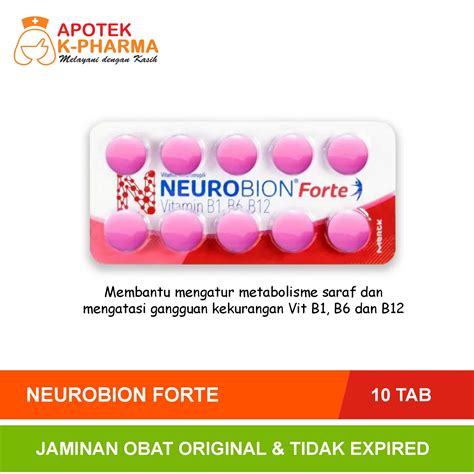 Neurobion Forte Vitamin B Strip Isi 10 Tablet Original Merck Lazada