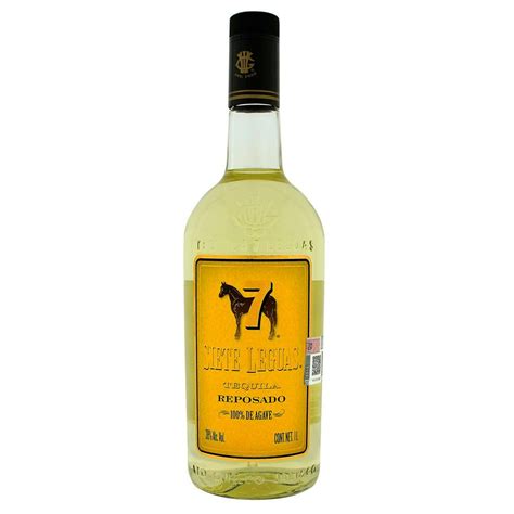 Caja De 12 Tequila 7 Leguas Reposado 1 L 7 Leguas Reposado Bodega