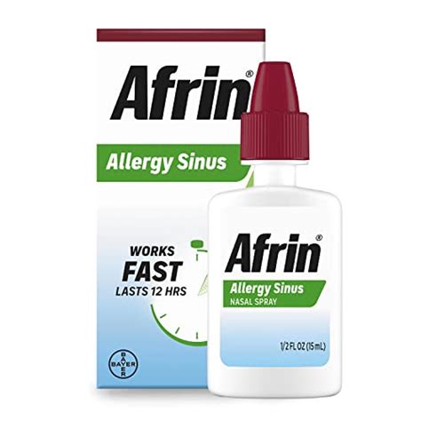 Afrin Allergy Sinus Nasal Spray Fast And Powerful Nasal Decongestion