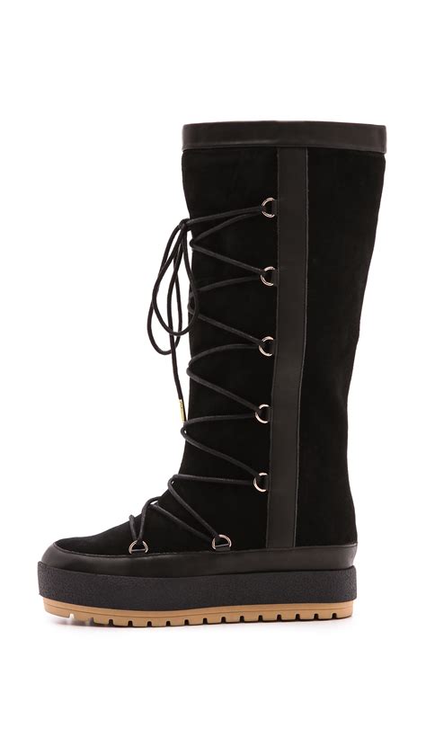 Lyst United Nude Polar Lace Up Boots In Black