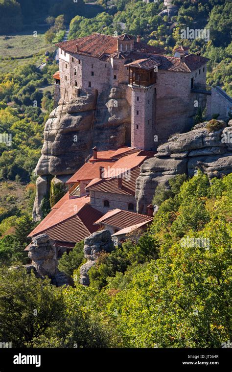 Heiliges Kloster Von Rousanou St Barbara Fotos Und Bildmaterial In