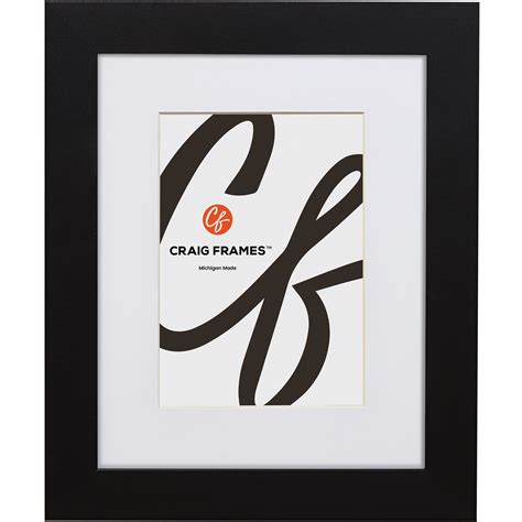 Craig Frames Bauhaus Modern 125 Satin Black 13x19 Picture Frame