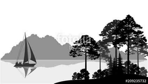 Lake Silhouette Vector at Vectorified.com | Collection of Lake ...