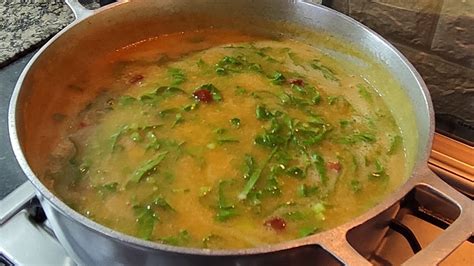 Caldo de Mandioca Caldo verde delicioso e rende muito serve até 10