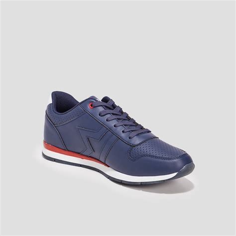 Baskets running à lacets Creeks bleu marine homme La Halle