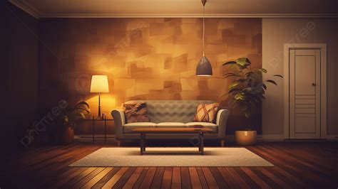 Living Room Sofa Indoor Background, Door, Table Lamp, Table Background ...