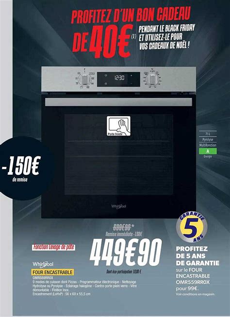 Promo Four Encastrable Whirlpool Chez Proxi Confort Icatalogue Fr