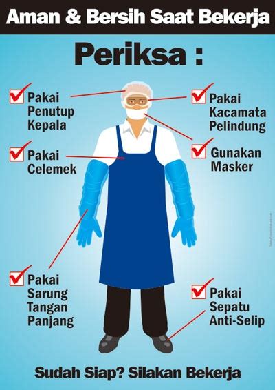 Aman Dan Bersih Saat Bekerja 3 Safety Poster Indonesia