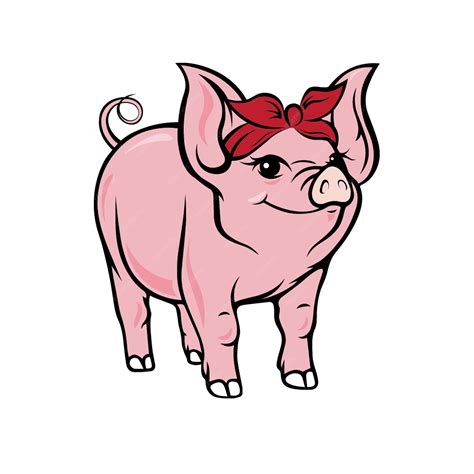 Premium Vector | Hog cute