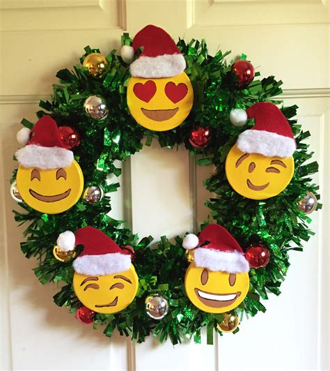 emoji wreath 1 - CATHIE FILIAN's Handmade Happy Hour