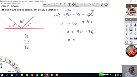 MABA CONCURSOS CFN 2019 ÂNGULOS QUESTÃO 26 YouTube