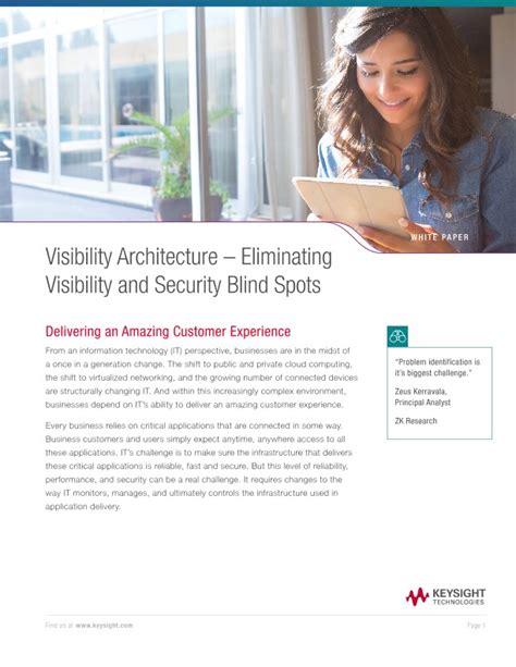 Visibility Architecture Eliminating Visibility And Security Blind