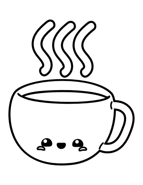 Cup Of Coffee Coloring Pages