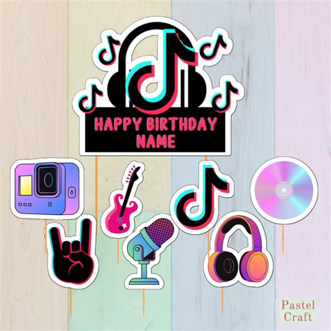 TikTok Customized Cake Topper For Birthday Party Events