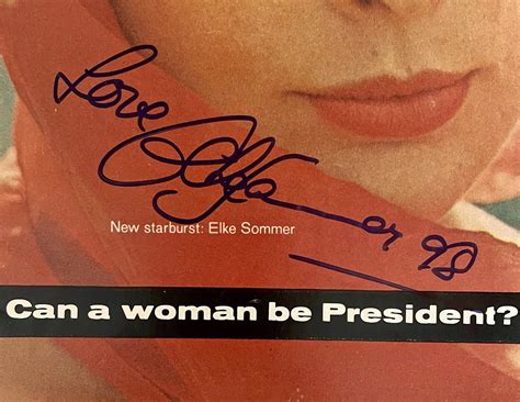 ELKE SOMMER Signed AUTOGRAPH POST Magazine Cover GERMAN SEX SYMBOL JSA Cards Papers