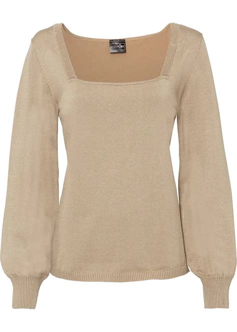 Pullover Beige Damen Bonprix