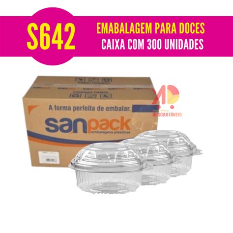 Embalagem Mini Doce Redondo Pequeno Sanpack S642 CAIXA 300